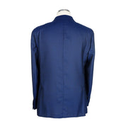 Blue Wool Men Blazer