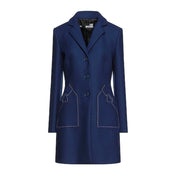 Blue Wool Women Coat