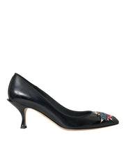 Dolce & Gabbana Black Leather Heels Pumps