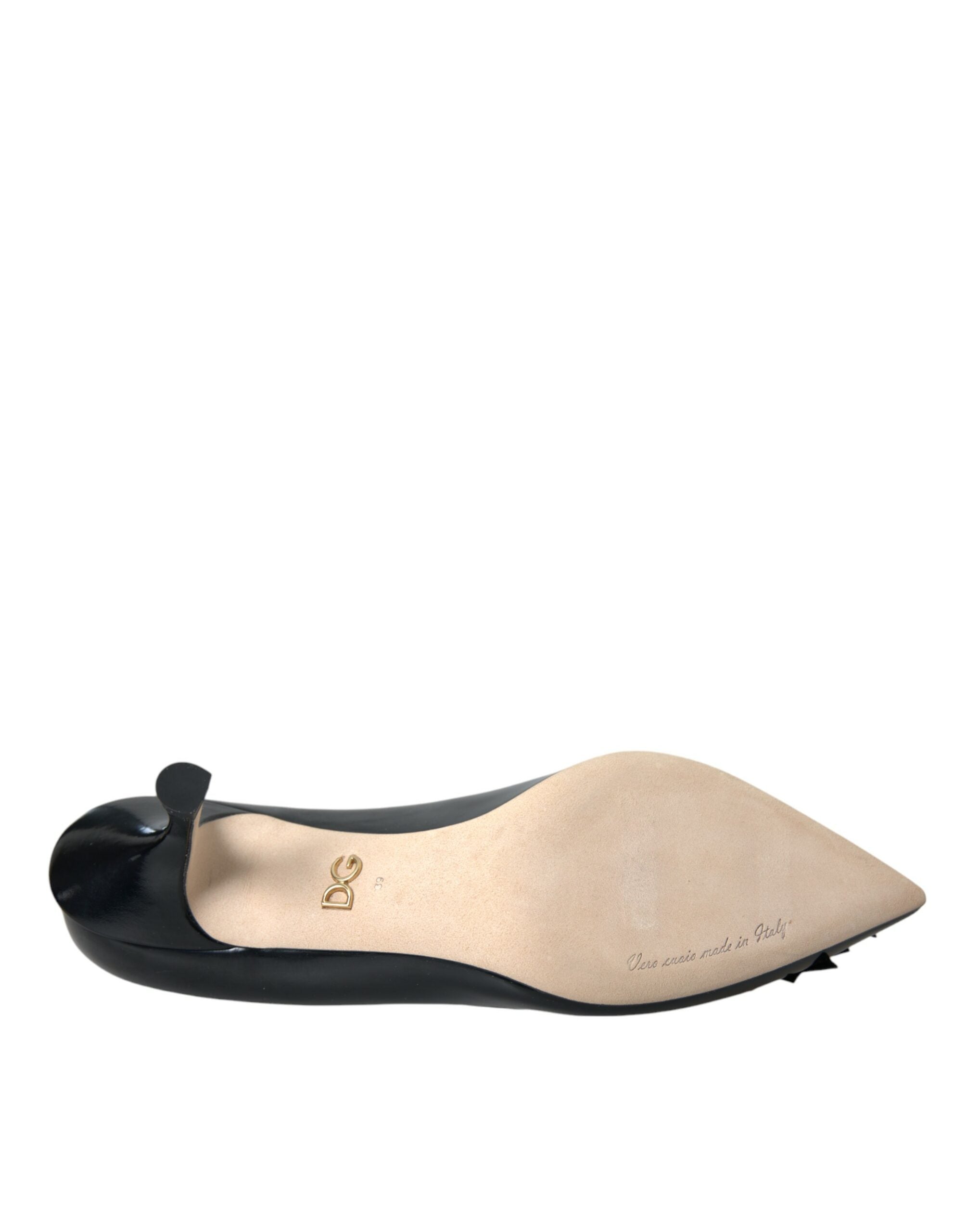 Dolce & Gabbana Black Leather Heels Pumps