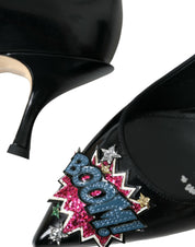 Dolce & Gabbana Black Leather Heels Pumps
