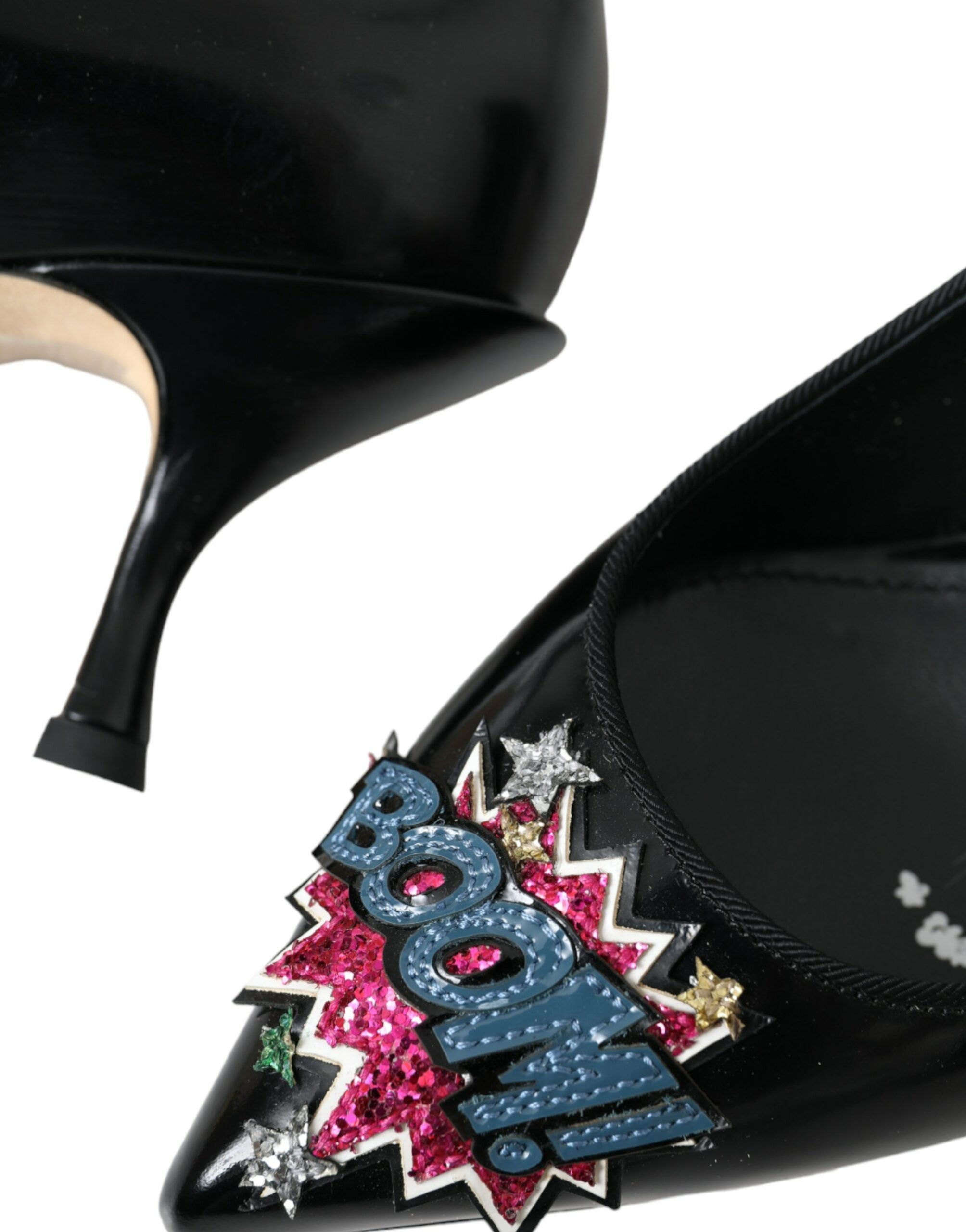 Dolce & Gabbana Black Leather Heels Pumps