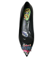 Dolce & Gabbana Black Leather Heels Pumps