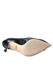 Svarta Läderskor med WOW-lappar och pumps