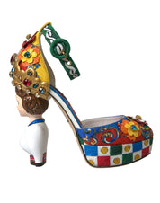 Multicolor Carretto Embellished Sandals Shoes