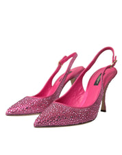 Rosa Slingbacks Kristallpumps Skor