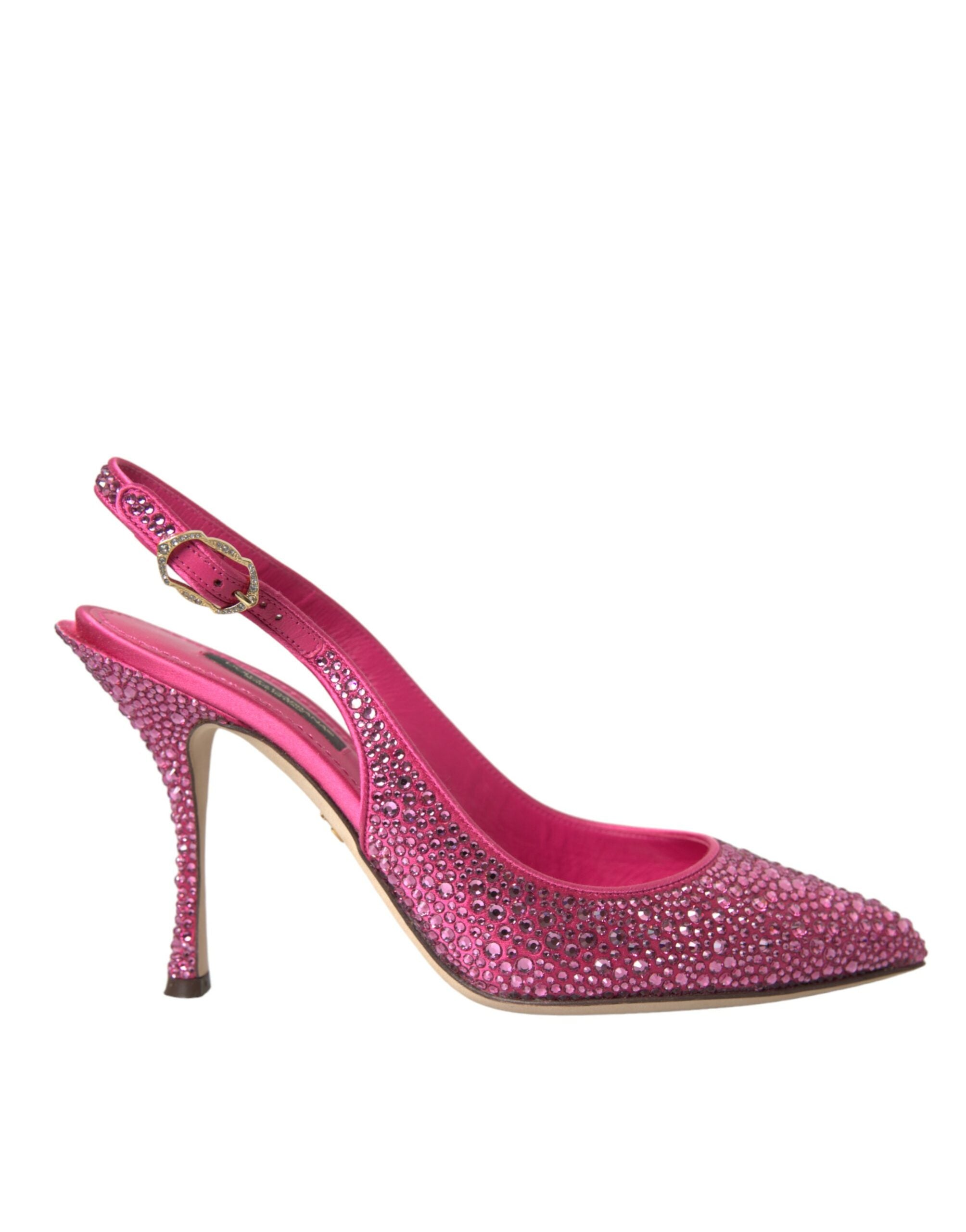 Rosa Slingbacks Kristallpumps Skor