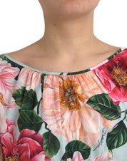 Multicolor Floral CottonAline Pleated Dress