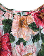Multicolor Floral CottonAline Pleated Dress
