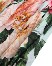 Multicolor Floral CottonAline Pleated Dress