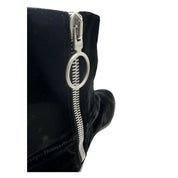 Ankelsko i svart kalvskinn för damer