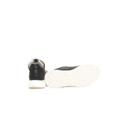 Blå lädersneaker för män