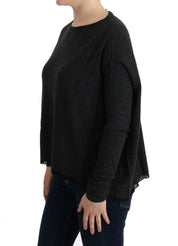 Gray Viscose Knitted Sweater