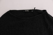 Gray Viscose Knitted Sweater