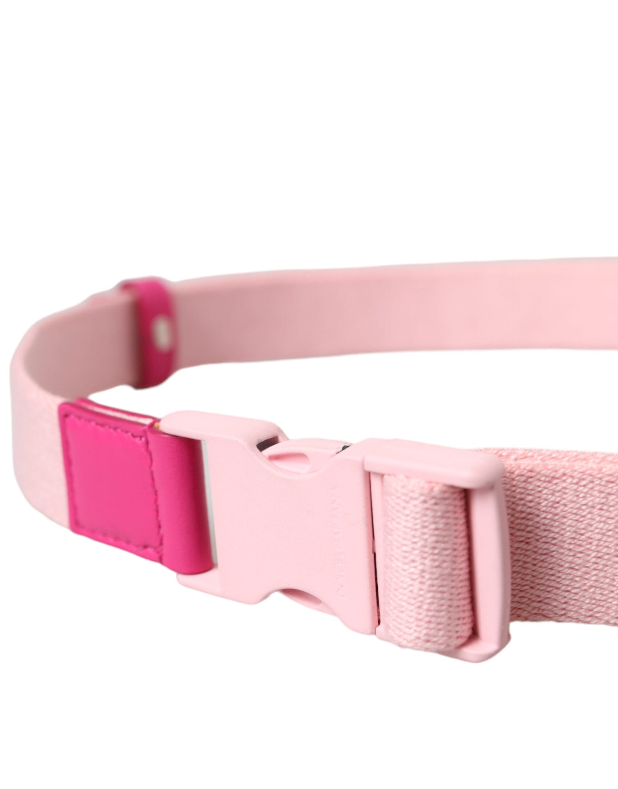 Rosa canvasrem med stretch och plastspänne för damer