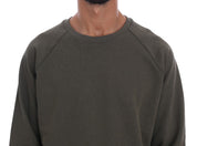 Green Crewneck Cotton Sweater
