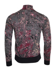 Multicolor Graphic Turtle Neck Men Sweater