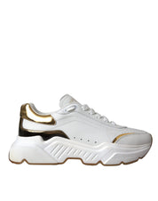 White Gold DAYMASTER Leather Sneakers Shoes