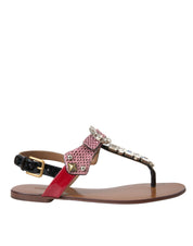 Multicolor Crystal Sandals Flip Flops Shoes