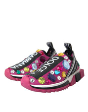 Pink Sorrento Crystals Sneakers Shoes