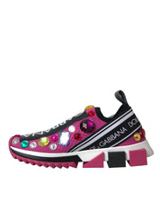 Pink Sorrento Crystals Sneakers Shoes