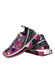 Pink Sorrento Crystals Sneakers Shoes