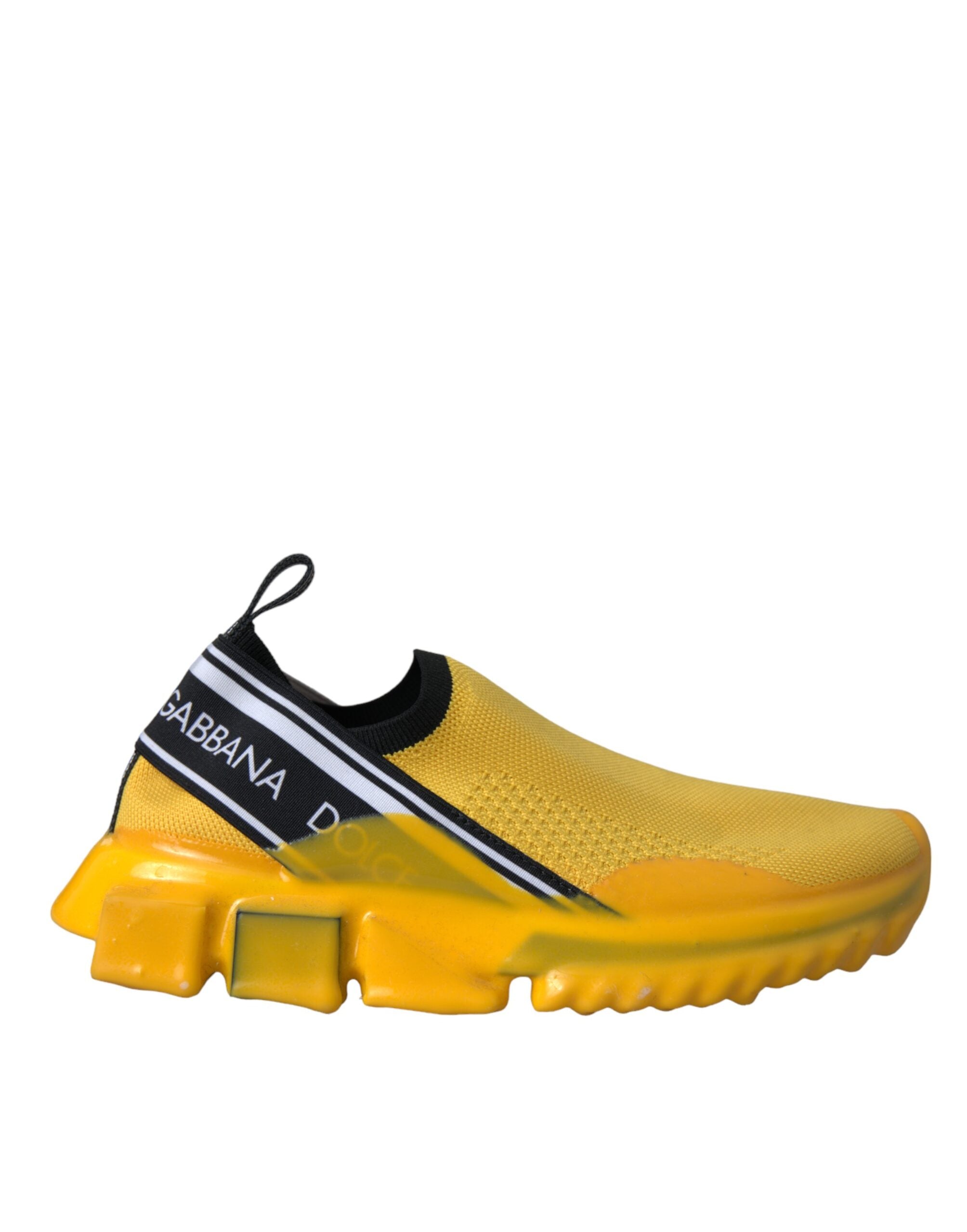 Dolce & Gabbana Yellow Multi-Material Sorrento Slip On Sneakers