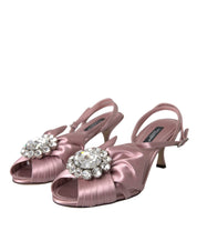 Pink Keira Crystal Heels Sandals Shoes