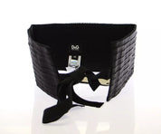 Black Silk Womens Waist Cummerbund