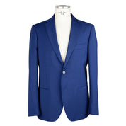 Blue Wool Men Suit