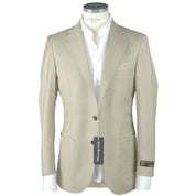 Beige Wool Men's Blazer