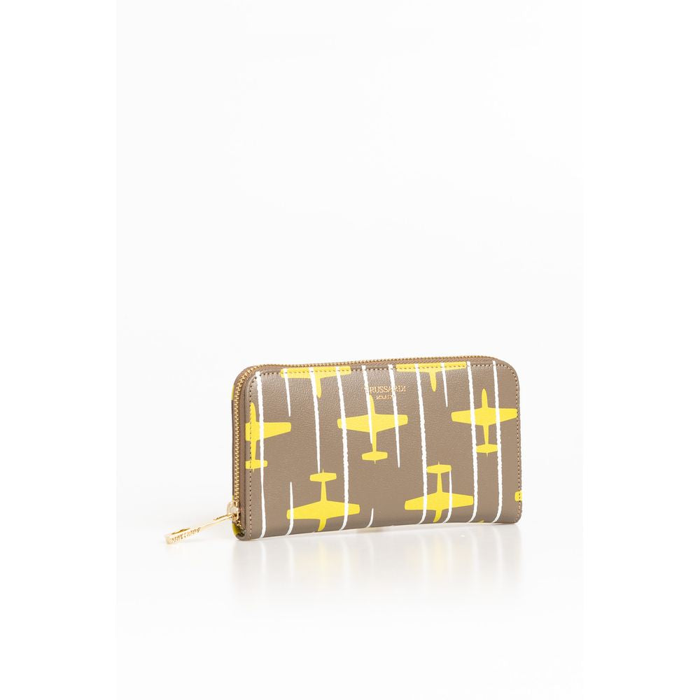 Trussardi Beige Leather Wallet