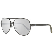 Guess Gunmetal Metal Aviator Sunglasses