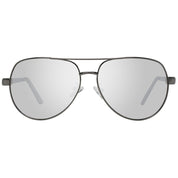 Guess Gunmetal Metal Aviator Sunglasses