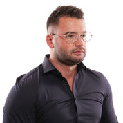 Rose Gold Men Glasses Frame