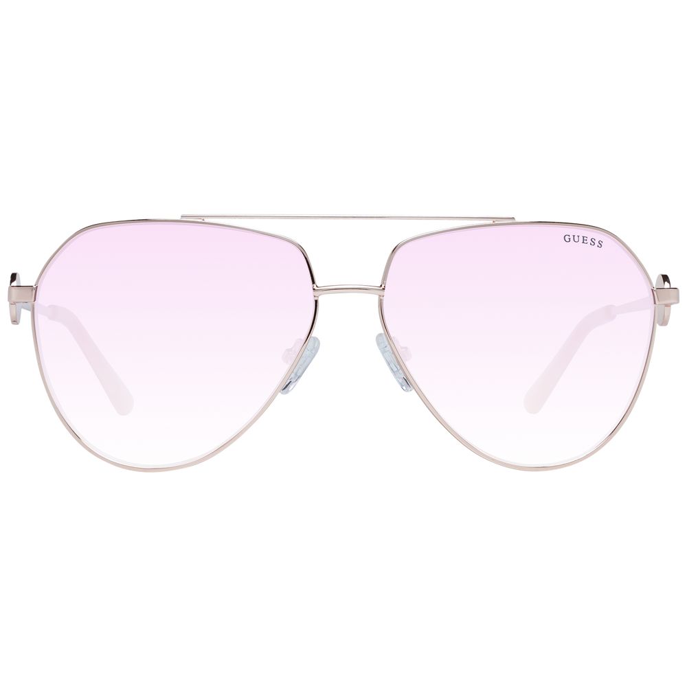 Guess Rose Gold Metal Aviator Sunglasses