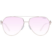 Guess Rose Gold Metal Aviator Sunglasses