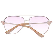 Guess Rose Gold Metal Aviator Sunglasses