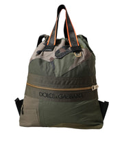 Dolce & Gabbana Military Green Canvas Rucksack Backpack Bag