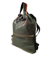 Dolce & Gabbana Military Green Canvas Rucksack Backpack Bag