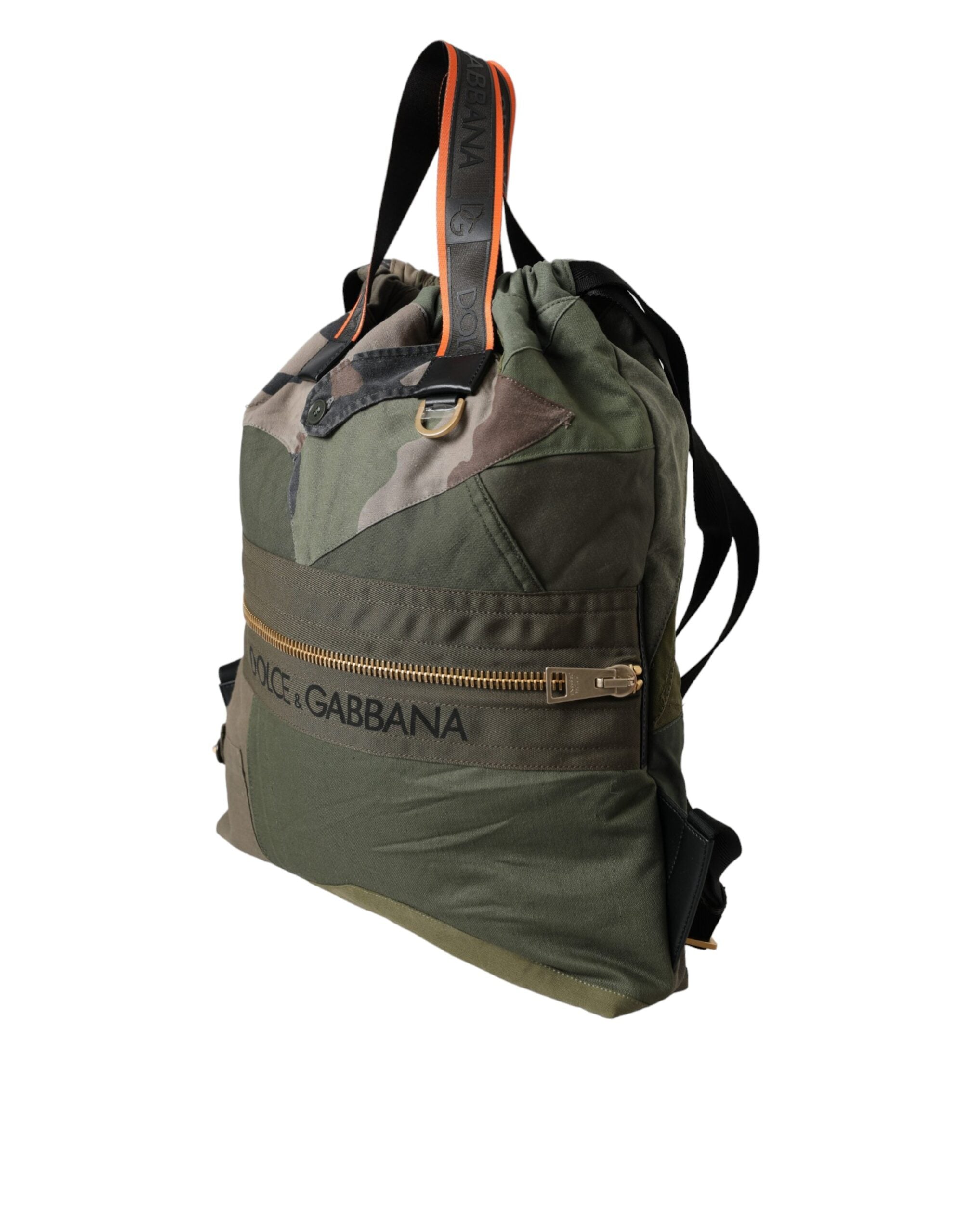 Dolce & Gabbana Military Green Canvas Rucksack Backpack Bag
