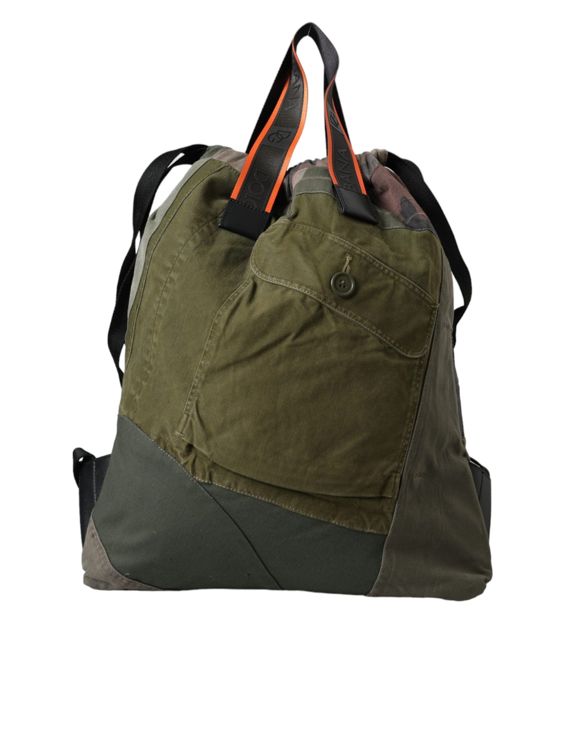 Dolce & Gabbana Military Green Canvas Rucksack Backpack Bag