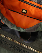 Dolce & Gabbana Military Green Canvas Rucksack Backpack Bag