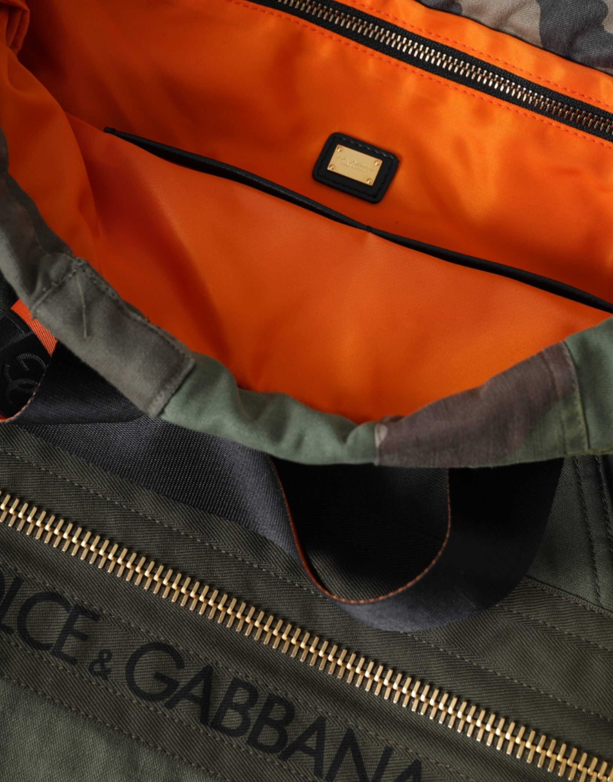 Dolce & Gabbana Military Green Canvas Rucksack Backpack Bag