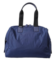Dolce & Gabbana Black and Blue Nylon Calfskin Duffel Bag