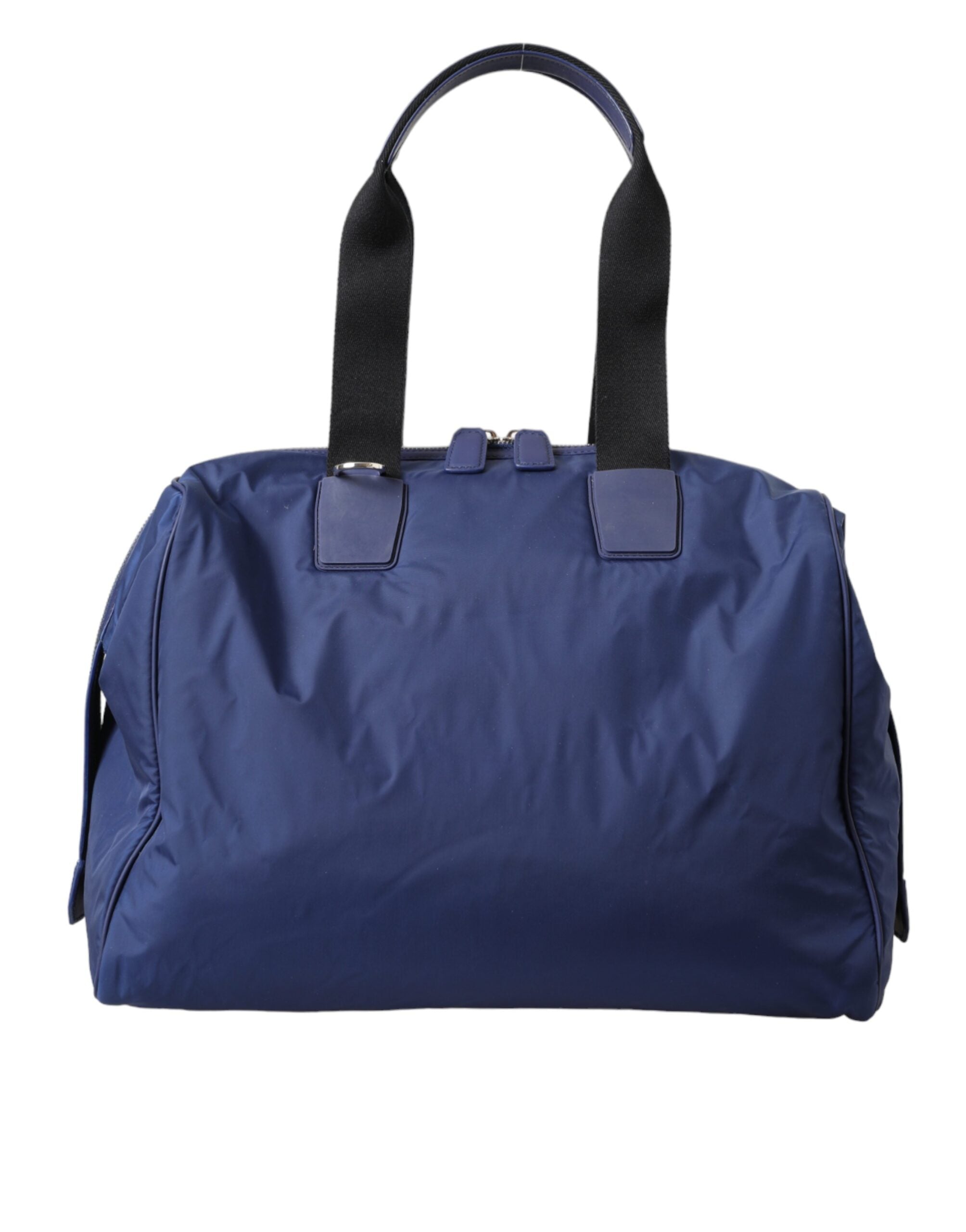 Dolce & Gabbana Black and Blue Nylon Calfskin Duffel Bag