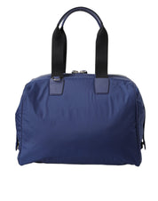 Dolce & Gabbana Black and Blue Nylon Calfskin Duffel Bag