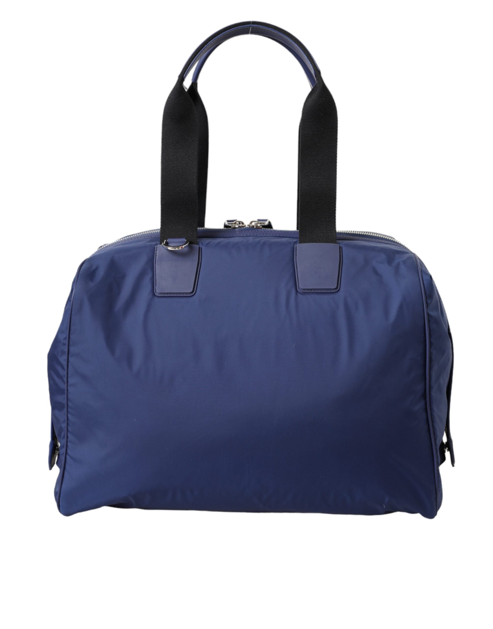 Dolce & Gabbana Black and Blue Nylon Calfskin Duffel Bag