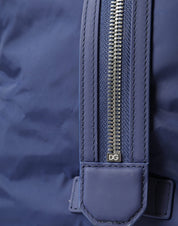 Dolce & Gabbana Black and Blue Nylon Calfskin Duffel Bag