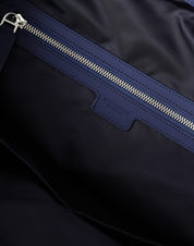 Dolce & Gabbana Black and Blue Nylon Calfskin Duffel Bag
